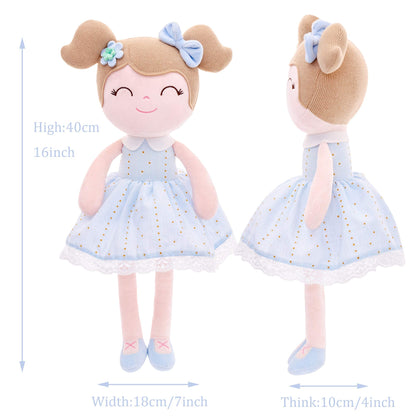 Gloveleya Baby Doll Girl Gifts Cloth Dolls Plush Toy Light Blue