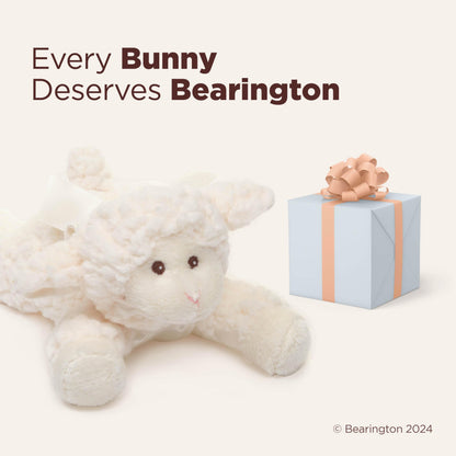 Bearington Collection Baby Baa Plush Stuffed Animal Lamb with Rattle, 8 inches - Lamb Stuffed Animal -Baby Toy