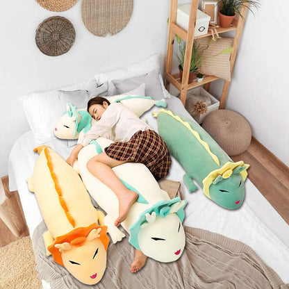 Hofun4U Dragon Plush Pillow, 50 Inch Dragon Stuffed Animals, Christmas Birthday Gift for Adults Kids Girls Boys