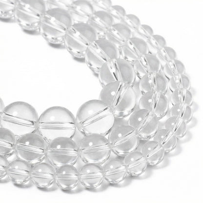 Yochus 45pcs Clear Quartz Stone Beads，8mm Healing Power Natural Stone Round Loose Beads for Jewelry Making Earring Necklace DIY Crafts