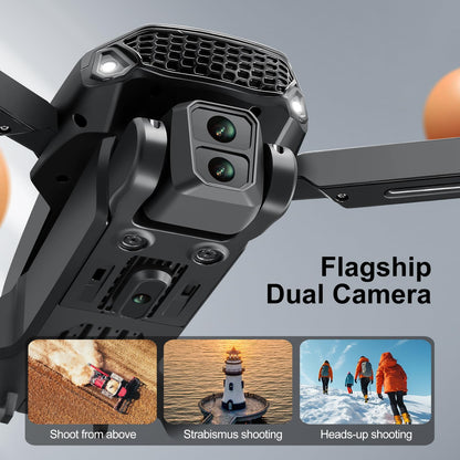 elecci E88 PRO Drone with 4.91 Inches Screen Controller with SD card, 2 batteries, Brushless Motor, Optical Flow Localization, Active Obstacle Avoidance. (Black-2 batteries)