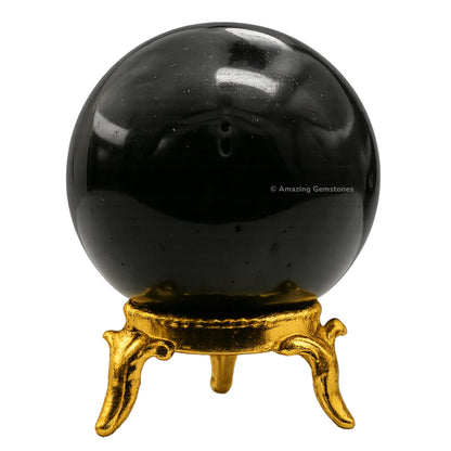 Amazing Gemstone Black Tourmaline Crystal Ball with Stand - 2" Inches Crystal Sphere Meditation Balls for Witchcraft and Decorative Balls