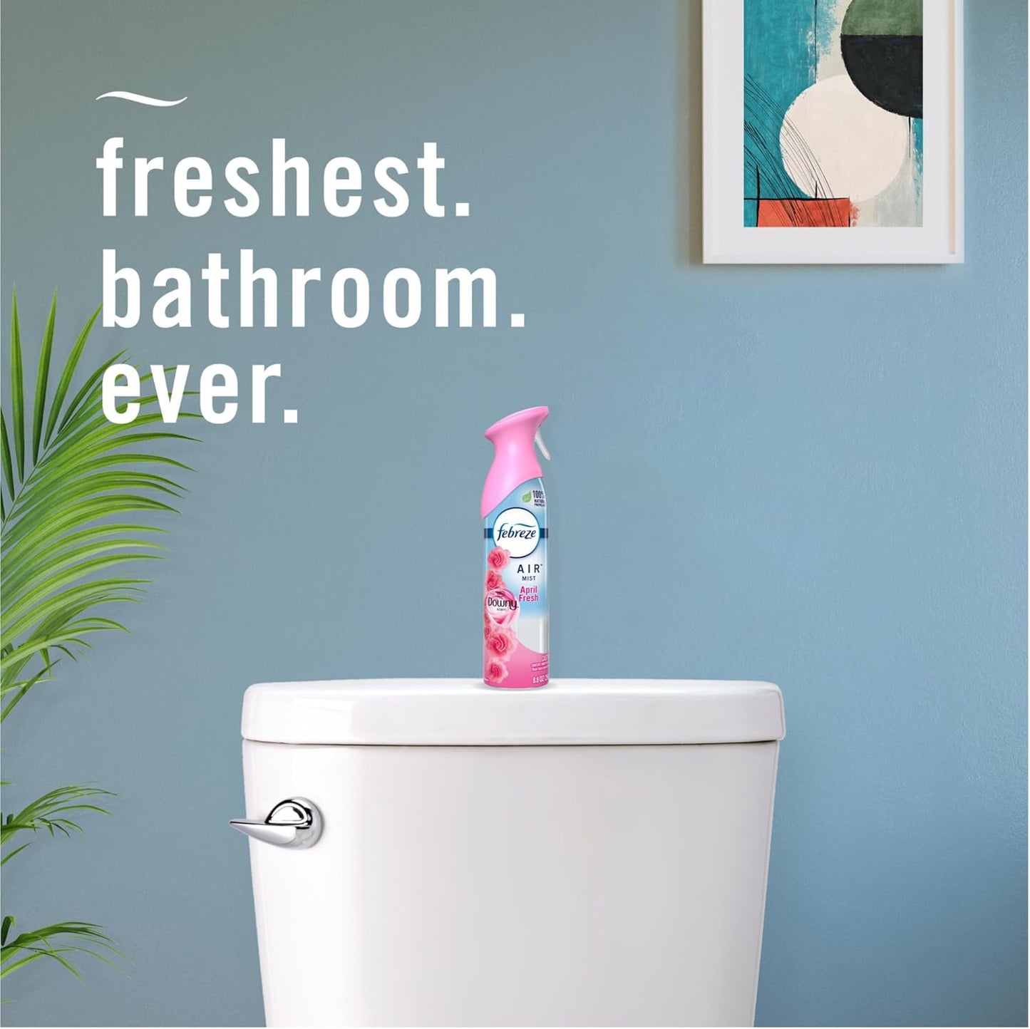 Febreze Air Mist Air Freshener Spray, Odor-Fighting Room Spray, Air Fresheners for Home and Bathroom and Kitchen, Aerosol Can, Downy April Fresh Scent, 8.8oz, 2 Count
