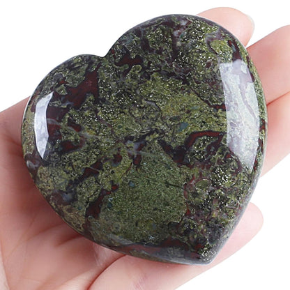 MAIBAOTA 60 mm Dragon Stone Crystals Large Heart Stone Healing Crystals Natural Crystal Heart Reiki Gemstone Polished Heart Shaped Rocks Meditation Mothers Day Crystal Gifts for Mom Her