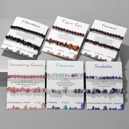2Pcs Garnet Bracelets for Women Crystal Bead Bracelet Healing Crystal Bracelet Gemstone Beaded Bracelet Natural Stone Garnet Jewelry for Women Girls