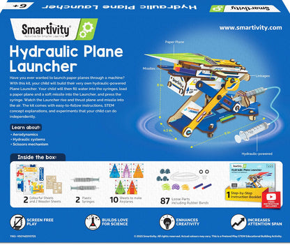Smartivity DIY 2in1 Hydraulic Paper Airplanes & Darts Launcher STEM Toy for Kids Ages 6-14 Years I Birthday Gifts for Smart Kids | Science Kit for Boys & Girls 6, 8,10,12,14 Years Old