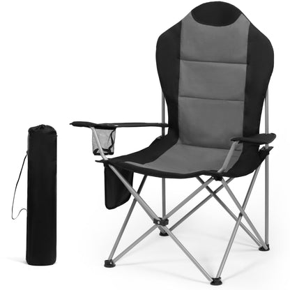 OUTSIDER Folding Camping Chair for Adults Heavy Duty – Supports 400 lbs, Portable Outdoor Chair with Cup Holder, Side Pocket & Large Rear Storage Bag, Lightweight Lawn Chair for Camping (Style-4, 1)