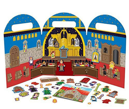 Wee Believers My Little Church 38 Piece Magnet Book Play Set