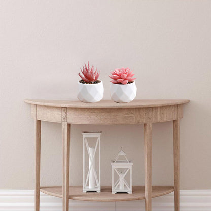 HVEST 2 Pcs Succulents Plants Artificial with Pot Small Fake Potted Plants Artificial Decor Pink Faux Plants for Living Room Bedroom Office Desk Bookshelf Bathroom Decor Artificial Plants