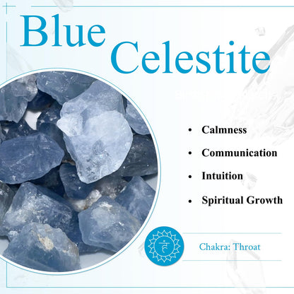 mookaitedecor Natural Blue Celestite Crystal Heart Shaped Stone, Polished Celestine Puff Hearts Crystals Ornament for Healing Home Decor Collectible, 3.97-4.33 Inch
