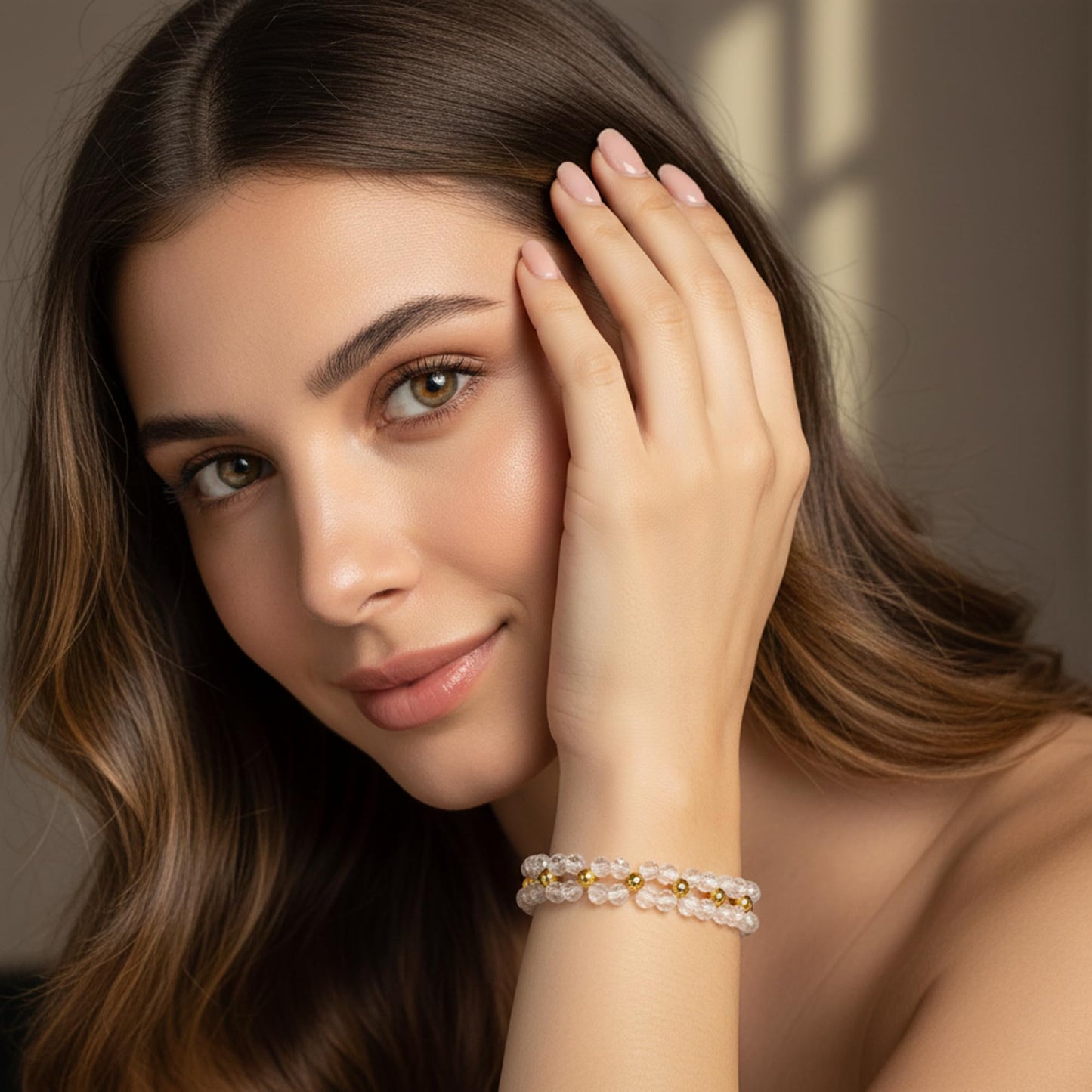 InfinityGemsArt Moonstone Bracelets for Women – June Birthstone White Gemstone, Handmade 14K Gold Plated Adjustable Chain, Dainty Chakra Jewelry, Gift for Her - Mom Jewelry