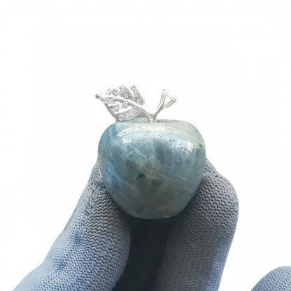 Sunshcat Natural Moonstone 1.18 Inchs Apple Crystal and Healing Stone Statues,Room Decoration Christmas Decorations Thanksgiving Gifts Office Gifts Collectibles