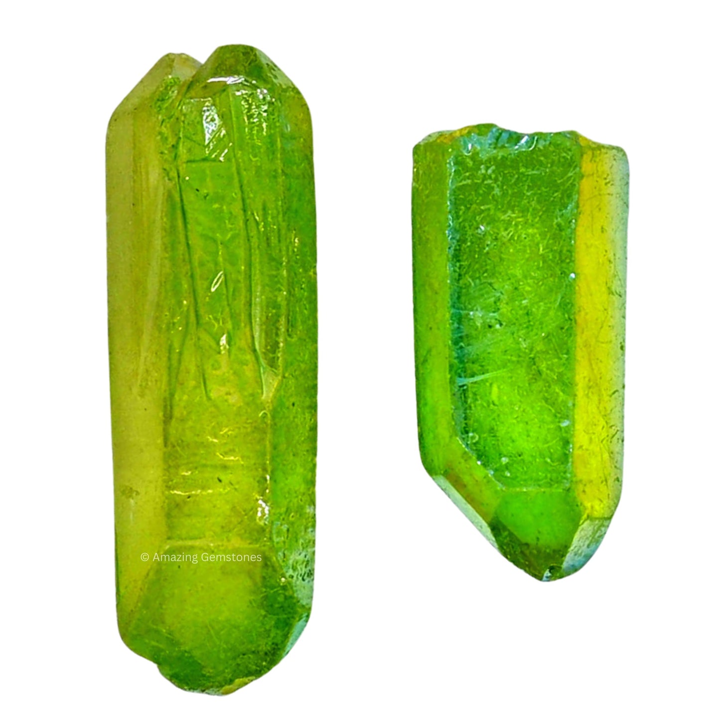 Amazing Gemstone Apple Aura Quartz Raw Pencil Points Crystals and Healing Stones, Natural Rocks for Meditation and DIY Raw Point Stones and Crystals (1 lb)