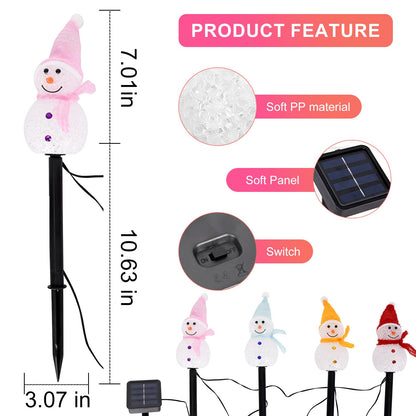 Outdoor Christmas Decorations 2025-Christmas Light Stakes for Yard-Snowman Solar Lights-Snowman Christmas Ornaments for Yard Garden Lawn Landscape Patio Walkway Decor