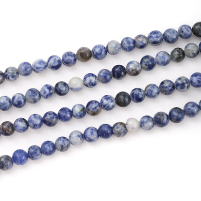 10mm 38pcs DIY Natural White Sodalite Stone Beads Round Healing Crystal Gemstone Loose Beads for Jewelry Making Handmade Bracelet Necklace