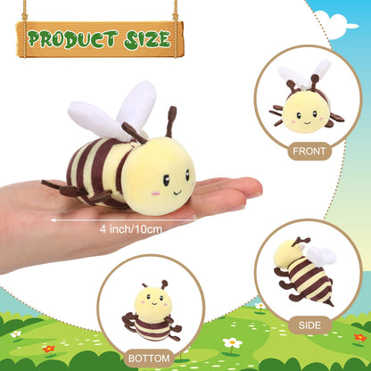 Meooeck 6 Pcs Cute Insect Plush 4 Inch Bug Stuffed Animals Ladybug Moth Beetle Bee Butterfly Mantis Keychains for Birthday Party Favors Classroom Prizes Christmas Stuffers Animal Collections