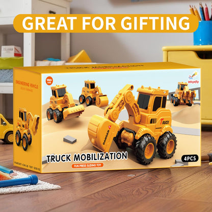 Olbyefly Construction Toys for 2 3 4 5 6 + Year Old Boys Kids Toddlers Girls, Sandbox Excavator Toy Trucks Construction Truck Toys Vehicles Bulldozer Road Roller Toy Christmas Birthday Gifts for Boys