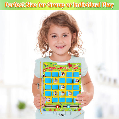 Vinlon Matching Memory Game for Kids Ages 4-8, Flip to Win Board Games Travel Toys Parlor Games for 3 4 5 6 7 8 Years Old, Road Trip Essentials, Airplane, Car Activity Easter Basket Stuffers