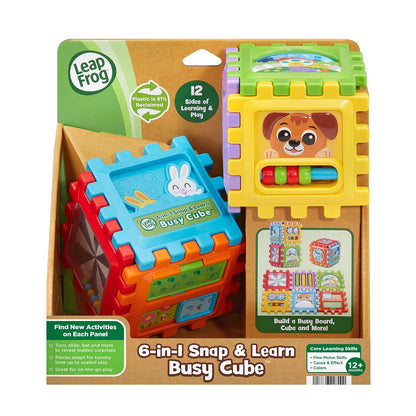 LeapFrog 6-in1 Snap and Learn Busy Cube Motor Skills Baby Toy