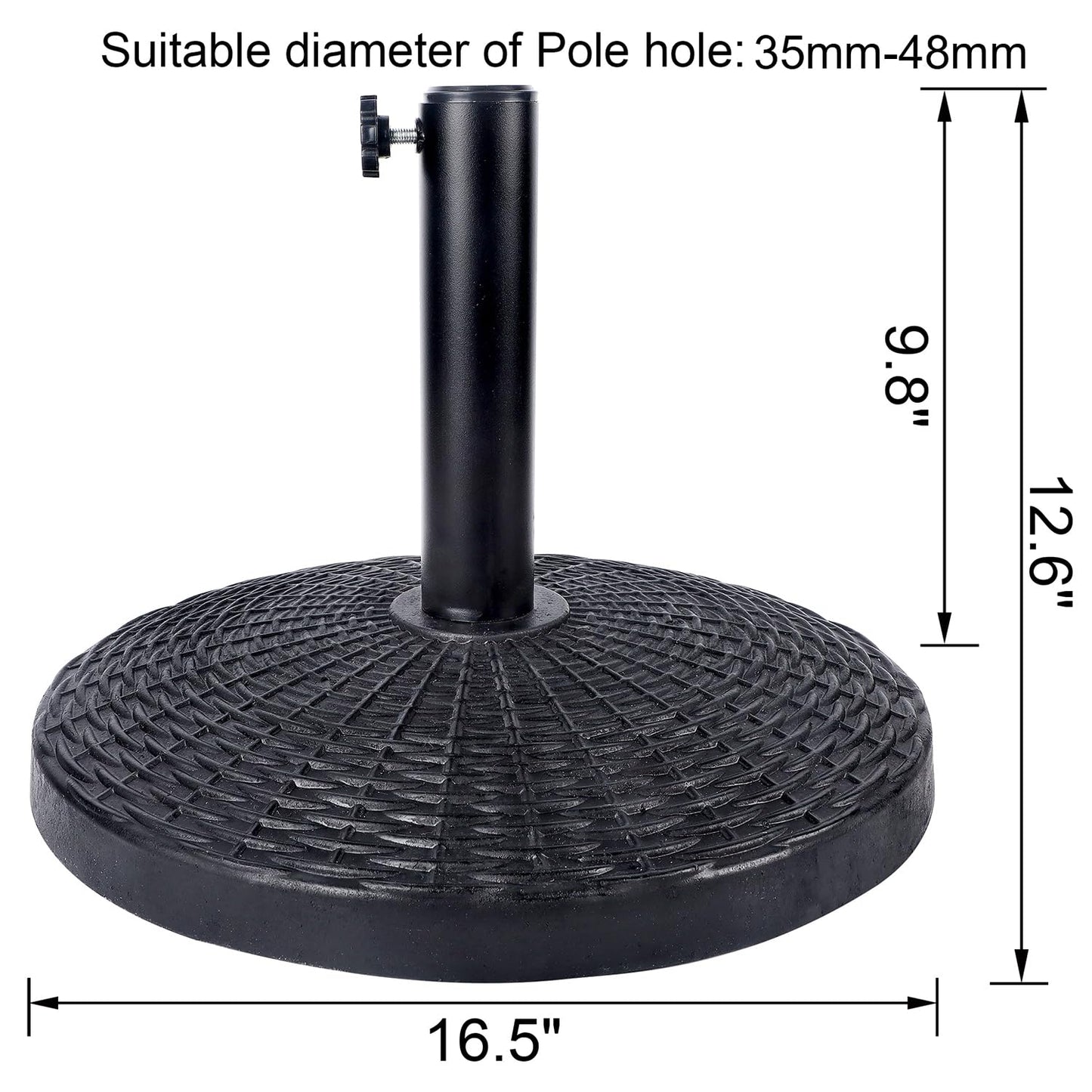 Blissun 22 lbs Heavy Duty Patio Market Umbrella Base Stand