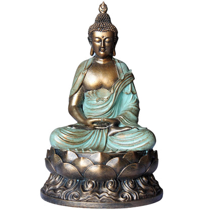 Angel Shine Buddha Statue Buda Gold 8.3" Buddha Statues for Home Decor,Meditation Buddah Statute Decor,Buddah Statute Zen Decoration