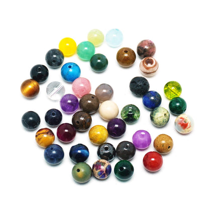 DIQIO Natural Stone Beads Gemstone Beads for Jewelry Making - 6mm Blue Ppatite Beads for Bracelets, Semi Precious Jade Round Beads(58-60pcs, 6mm, Blue Ppatite)