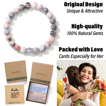 THEMEROL Aunt Gifts from Niece Auntie Gifts from Nephew Best Aunt Ever Bracelet Birthday Mothers Day Gift Just Because for Her Galentines Valentines Day Christmas Easter
