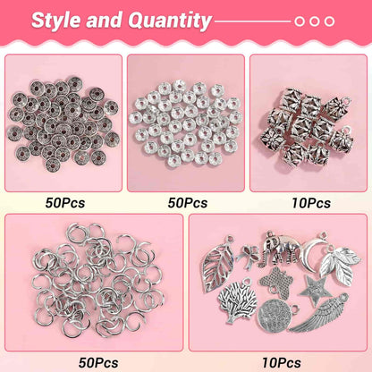 PAXCOO 473Pcs Stone Jewelry Making Kit Crystal Stone Bracelet Making Kit for Adults, Crystal Natural Healing Beads for Jewelry Making, Bracelet Making