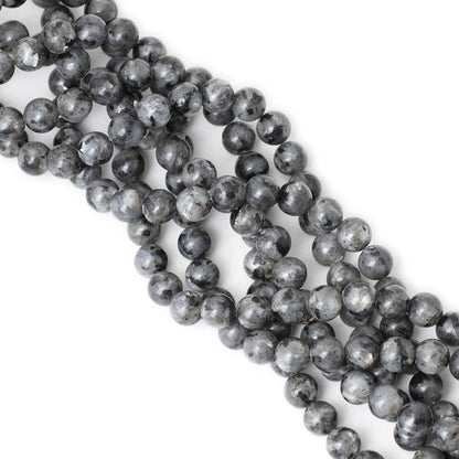 CHEAVIAN 35PCS 10mm Natural Black Labradorite Gemstone Round Loose Beads Crystal Energy Stone for DIY Jewelry Making 1 Strand 15"