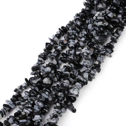 LAIDANLA Snowflake 400pcs Natural Chip Stone Beads 5-8mm Healing Crystal Irregular Gemstones Drilled DIY Loose Rocks Bead Crystal for Bracelet Earrings Necklace Jewelry Making Crafting