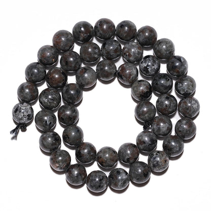 8mm Natural Flame Yooperlite Gemstone Beads Polished Round Smooth Stone Beads for Bracelets Jewelry Making 15inch Loose Beads