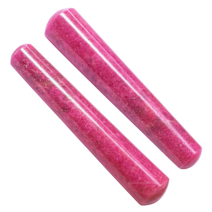 Amazing Gemstone Rhodonite Crystal Wand Massage Stick - Pelvic Wand Gua Sha for Adults - Crystals and Healing Stones Massage Wands for Adults Gifts (Smooth)