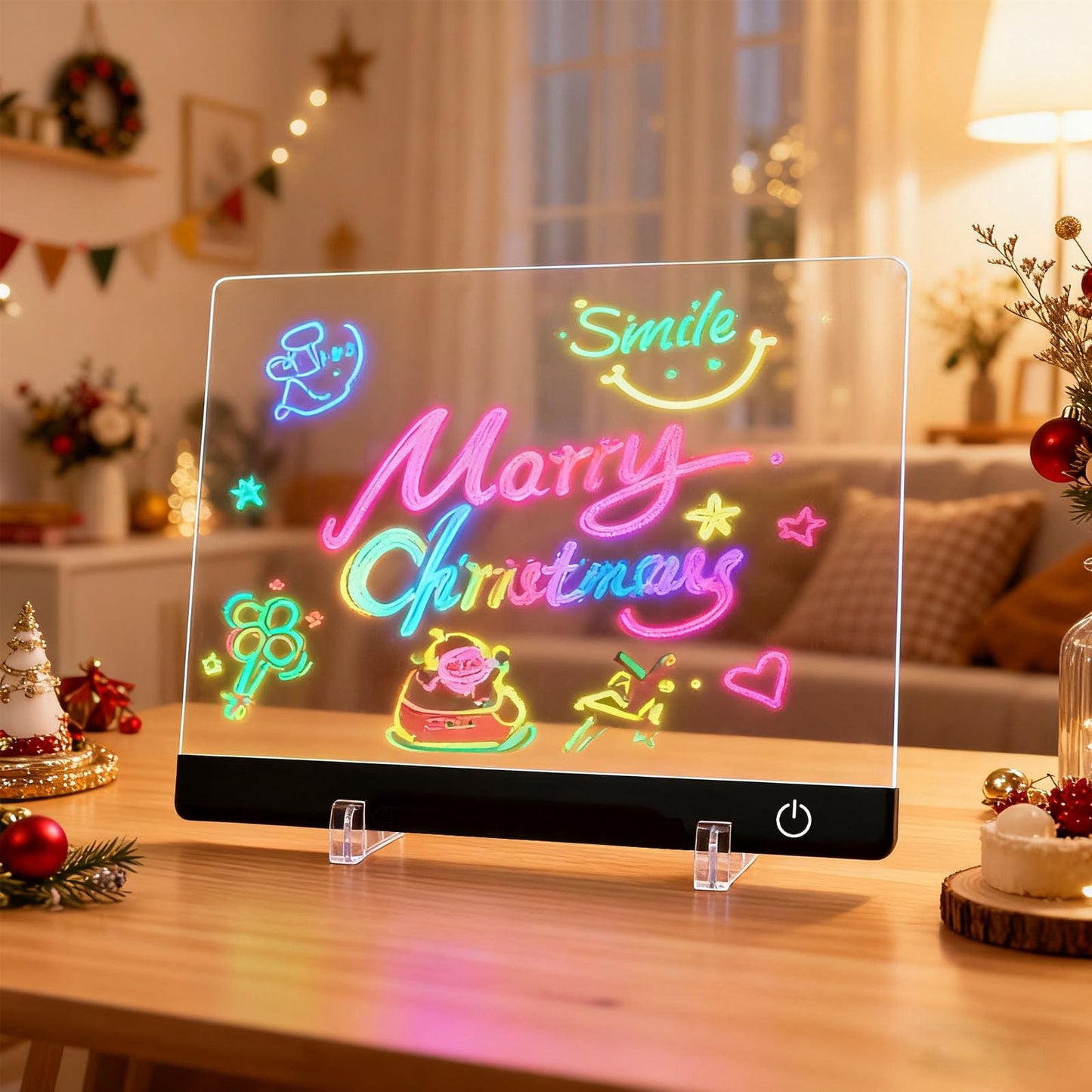 LED Drawing Board for Kids,13.7" USB Light Up Tracing Tablet with 6 RGB Light Modes, 7 Dry Erase Markers & Tracing Paper,Neon Light Up Drawing Tablet Gifts for Kids Birthday Christmas Gift Ideas