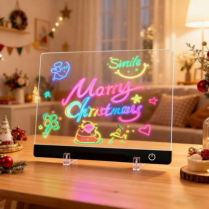 LED Drawing Board for Kids,13.7" USB Light Up Tracing Tablet with 6 RGB Light Modes, 7 Dry Erase Markers & Tracing Paper,Neon Light Up Drawing Tablet Gifts for Kids Birthday Christmas Gift Ideas
