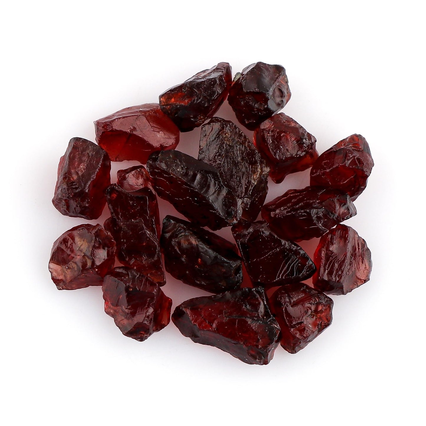 CRYSTALIS 50 carats Natural Red Garnet Raw Crystals, Loose Gemstone Wholesale Bulk Rough Jewelry Making Supply, Chakra & Healing Raw Stones, Wire Wrapping, DIY, Gem Collection, Size : 5-10mm