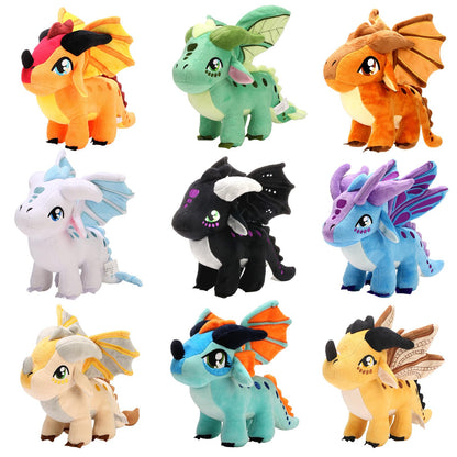 Mejglrc Wings Dragon Plush - Wings Dragon Plush Pillow Toy - Kawaii Pterosaur Plushie - Soft Flying Dragon Hugging Pillow for Kids Boys Girls (Coffee)