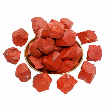 Nvzi Raw Red Jasper Stone Crystals Bulk, Real Gemstones and Crystals, Rocks and Minerals, Healing Crystals, Quartz Crystals and Healing Stones, Cuarzos Originales De Energia Y Piedras(1LB)