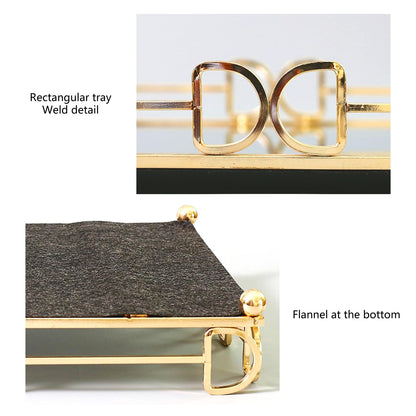 hejhncii Stylish Antique Mirroring Display Tray Home Accessory for Stylish Storage and Display in Bathroom or Bedroom Wedding