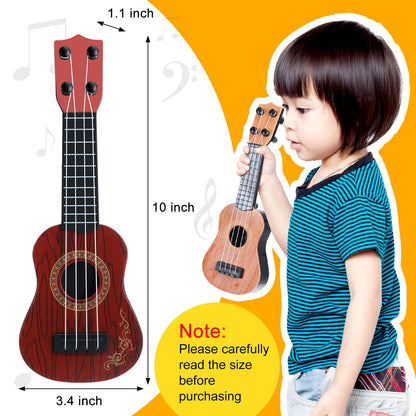 Lenwen 24 Pcs Kids Ukulele Guitar 10 Inch Kids Toy Ukulele 4 Strings Mini Guitar Children Musical Instruments Educational Learning Toy for Toddler Beginner Preschoolers Education
