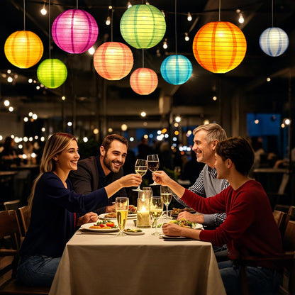 30x Battery Operated LED Party Lights Seasonal Lighting for Balloons Paper Lanterns, Waterproof - Warm White