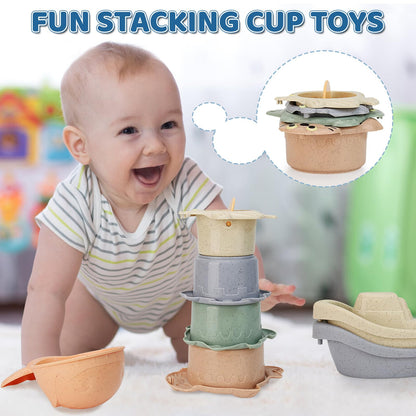 Bath Toys for Kids Ages 1-3 & Toddlers 2-4 - Infant/Baby Set for 6-12M - Bathtub Toys Set for Boys/Girls - Birthday
