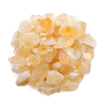 Jovivi Bulk Natural Citrine Healing Crystals Rough Stone Large 1" Raw Rock Crystals for Tumbling, Cabbing, Decoration, Wire Wrapping, Wicca & Reiki - 0.5 lb