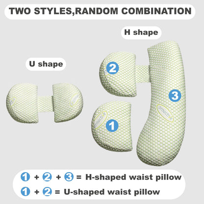 YZCCtixi Pregnancy Pillow for Women - Full Body Maternity Pillow for Back & Hip Support, Removable Soft Cover for Side Sleeper Comfort