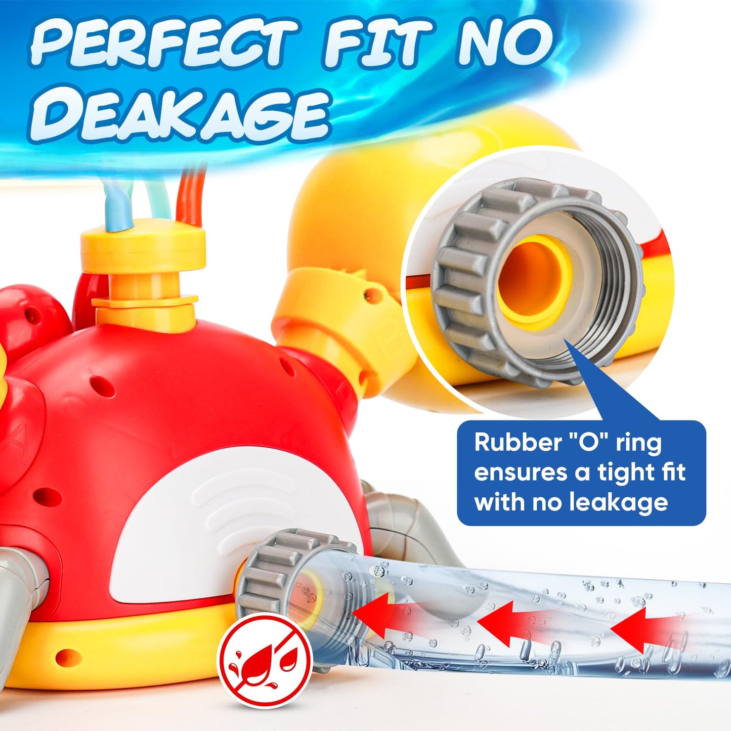 Water Sprinkler for Kids, Summer Outside Water Toys Attached to Garden Hose with 3 Spray Patterns & 4 Bean Bags for Toss Game, Kids Sprinklers for Yard Lawn Pool Games for Age 4-12 Yr Old Boys Girls