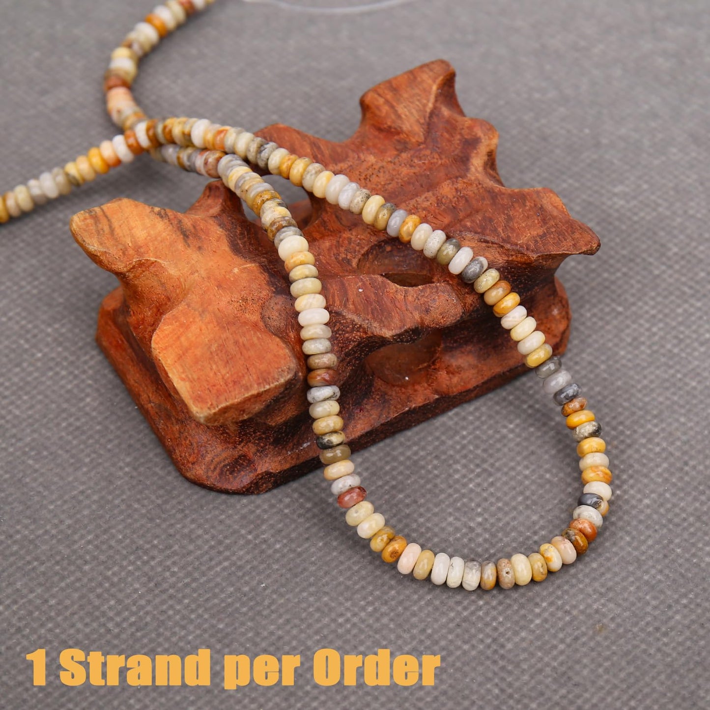 BONNY BOXX 1 Strand Natural 2 * 4mm Crazy Lace Agate Rondelle Beads, Natural Abacus Disk Stone Beads Loose Spacer Gemstone for DIY Bracelet Necklace Jewelry Making