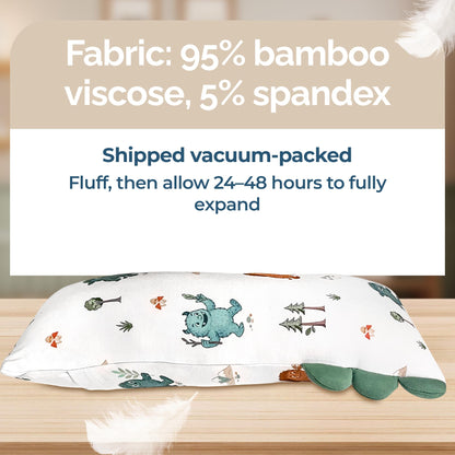 Theo's Lovey Pillow - Cloud-Soft Bamboo Lovey for Babies (0m+), Self-Soothing, Huggable Comfort Toy Pillow, Washable and Travel-Ready - Into The Mountain (Small)