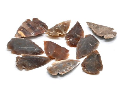 Amazing Gemstone 50 Pieces Fancy Jasper Arrowhead Bulk, Crystal and Healing Stone Flint Rock Arrow Head - 1 to 1.5 Arrowheads for DIY Project Craft Point Jewelry Making