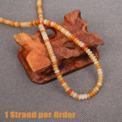 BONNY BOXX 1 Strand (150PCs) Natural 2 * 4mm Red Aventurine Rondelle Beads, Natural Abacus Disk Stone Beads Loose Spacer Gemstone for DIY Bracelet Necklace Jewelry Making