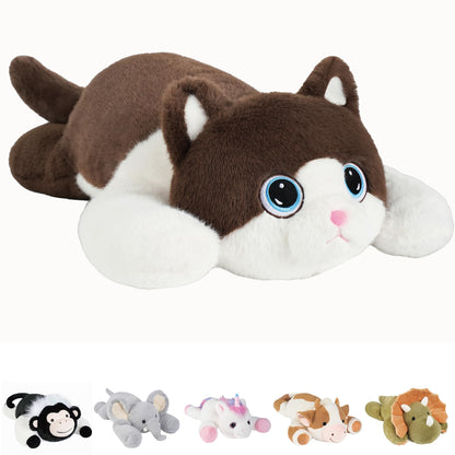 GILFWM Weighted Stuffed Animals Cat - 25" Big Toy Pillow Plushie Gifts for Kids Boys Girls & Adults, 5 lbs Soft Washable Plush Pillowfort