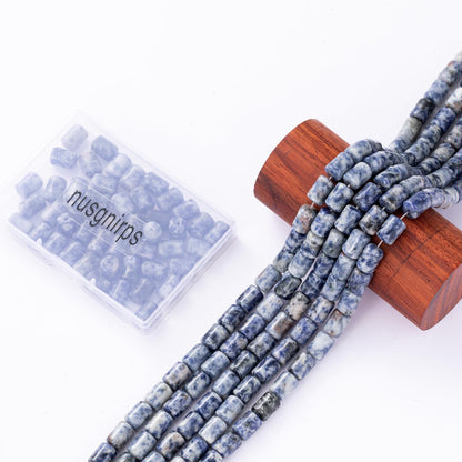 Natural Blue Sodalite Cylinder Tube Beads 10x14mm 38cm/str Loose Semi Gemstone Stone Beads for Making Bracelets Necklace